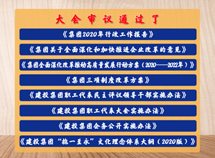 2020年5月7日，建投集團(tuán)職代會審議通過9項文件。