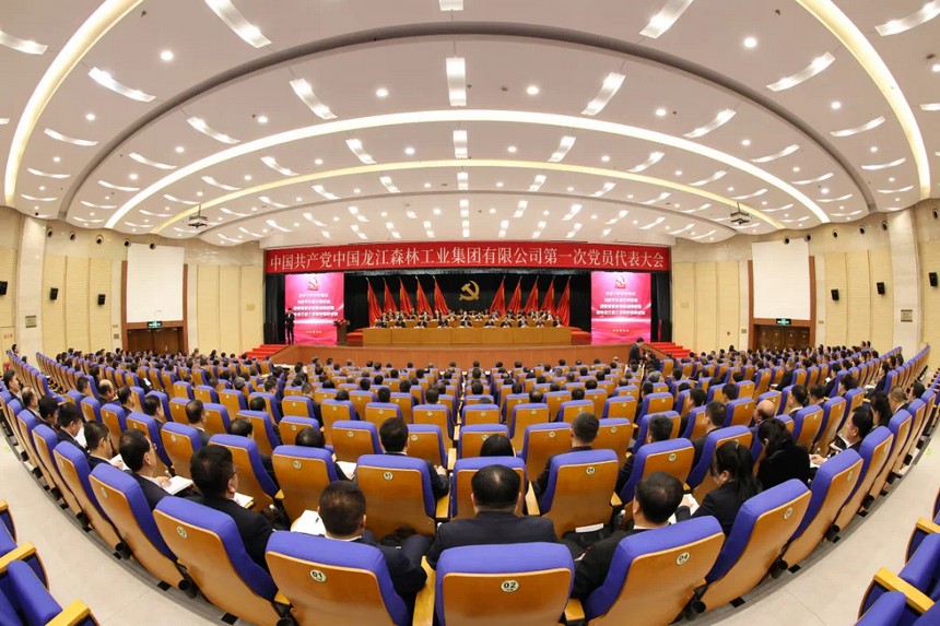 中國龍江森林工業(yè)集團有限公司第一次黨員代表大會召開。龍江森工集團供圖