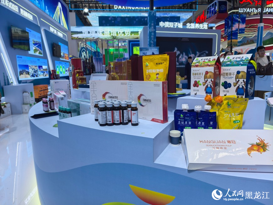 黑河展區(qū)部分展品。